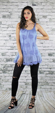 Embroidered Sleeveless Silk Top with Crochet detail - Blue