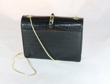 Mini Tussle Chain Shoulder Bag with Snake Chain Strap and Golden Clasp - Black